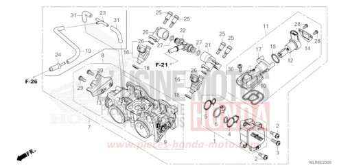 CORPS DE PAPILLON CB500FAR de 2024